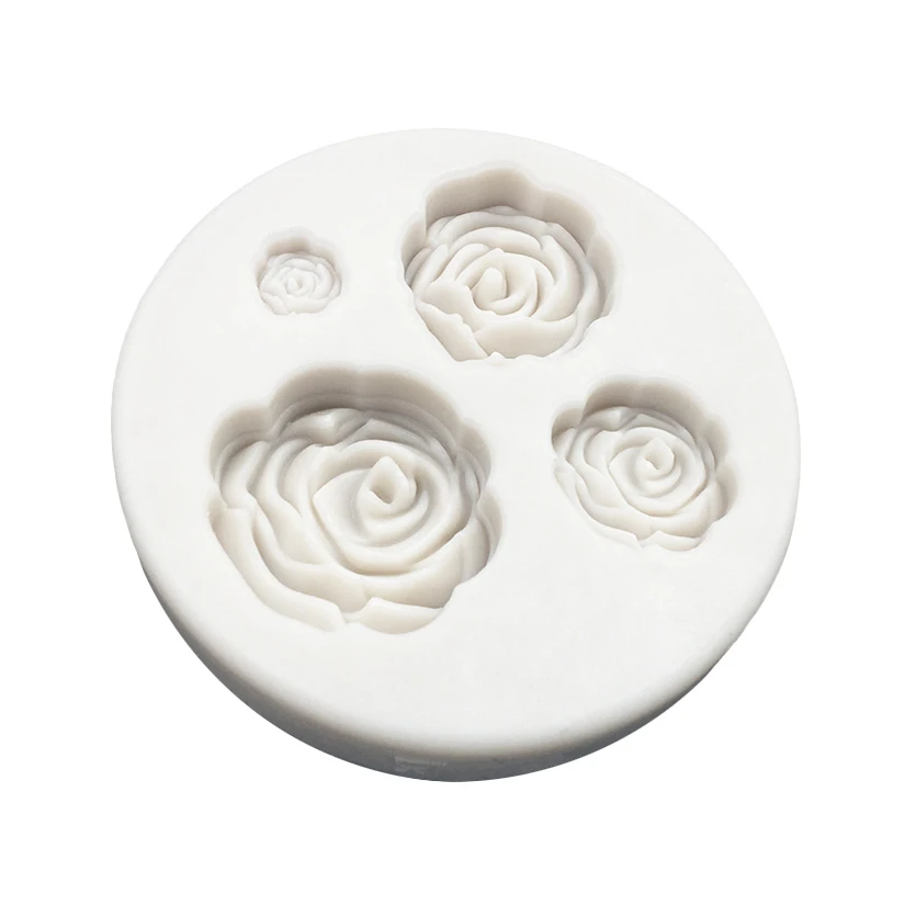 3D-Rosen-Silikonform für Zuckerguss, Schokolade, Cupcakes, Backen, Fondant und Kuchendekoration – Detail 4