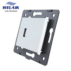 WELAIK EU 5V 2100mA 2.1A Wall USB  Power Module Socket-DIY Parts-Without-Glass Panel-USB Charging-power Supply  A8USW