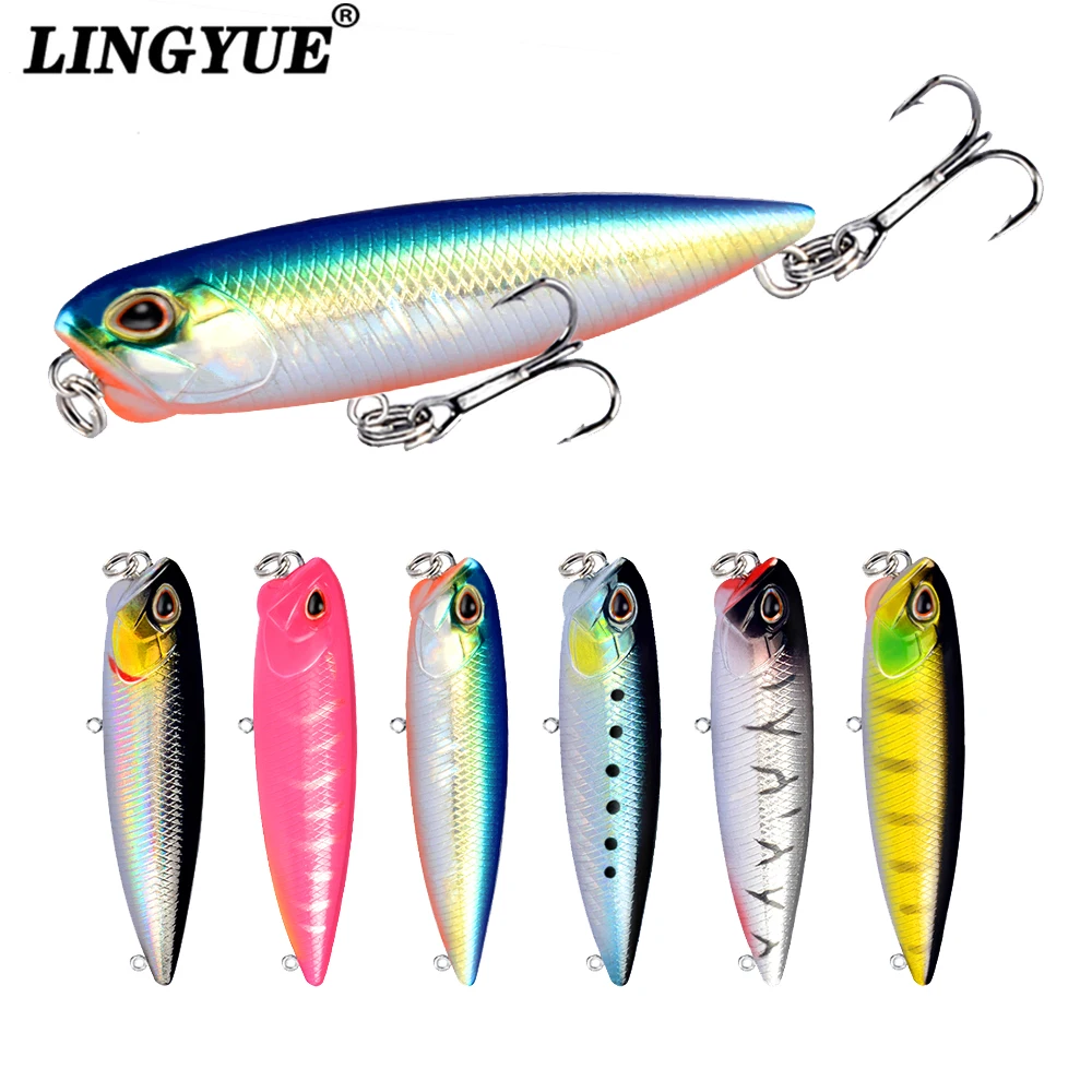 1Pcs Topwater Bait Walker Dog Floating Fishing Lure 65mm 5.5g Rattling Pesca 6# Hooks Trout Wobbler Tackle