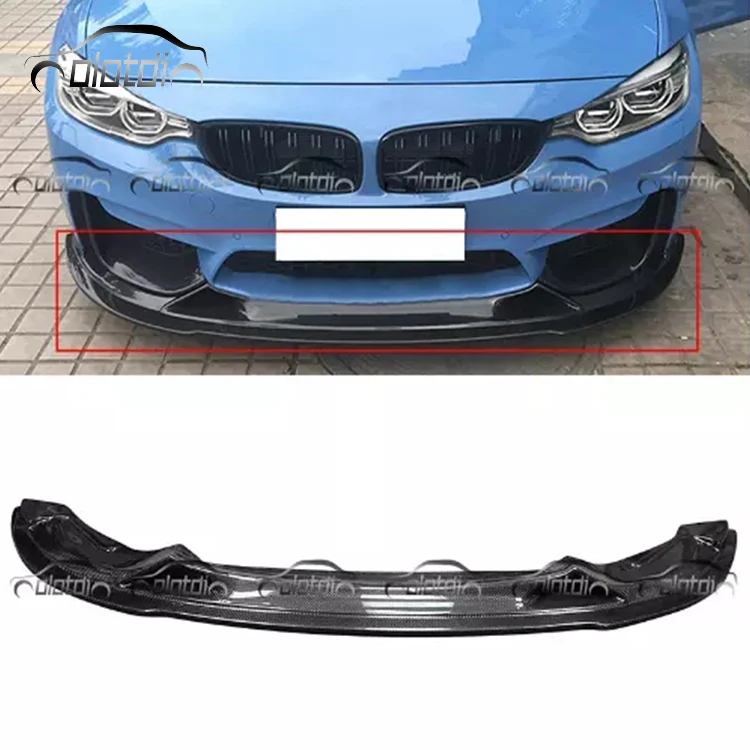 R styl z włókna węglowego przedni spojler zderzaka podbródek skrzydło Splitter dla BMW F80 M3 F82 F83 M4 przednia warga