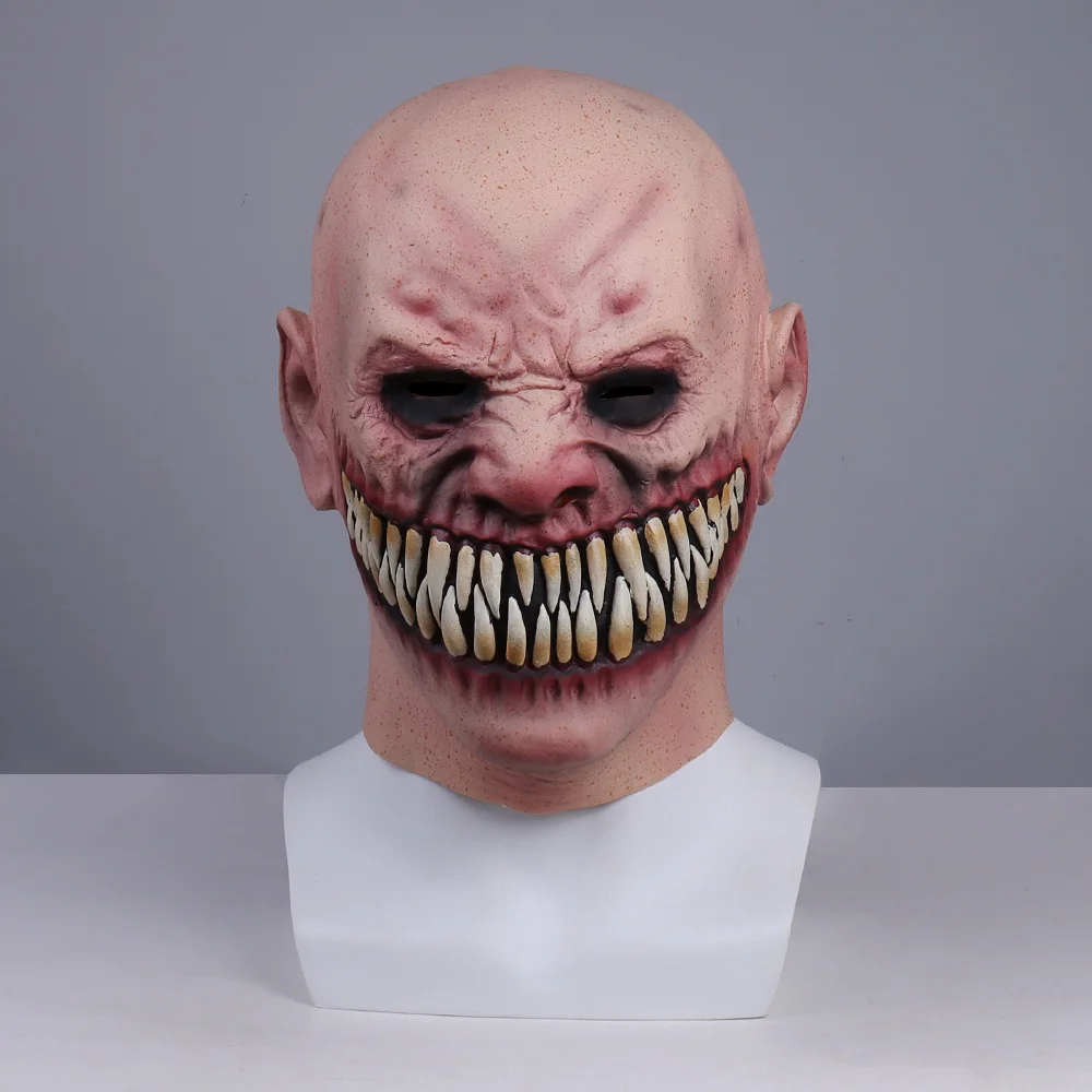 Creepy Stalker Men Mask Big Teeth Smile Face Masques Anime Cosplay Mascarillas Carnival Halloween Costumes Party Props