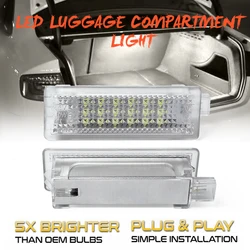 2Pcs White LED Interior Boot Trunk Lamps Luggage Compartment Light For Ford Focus C-Max Fusion Mustang Escape Transit Connect