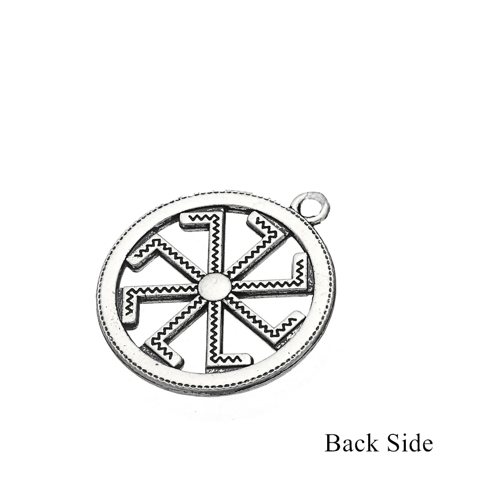 Dawapara Slawisches Kolovrat-Symbol Anhänger Klassische Ethnische Vintage DIY Charms für Frauen Zubehör Metallanhänger Schmuck – Detail 11