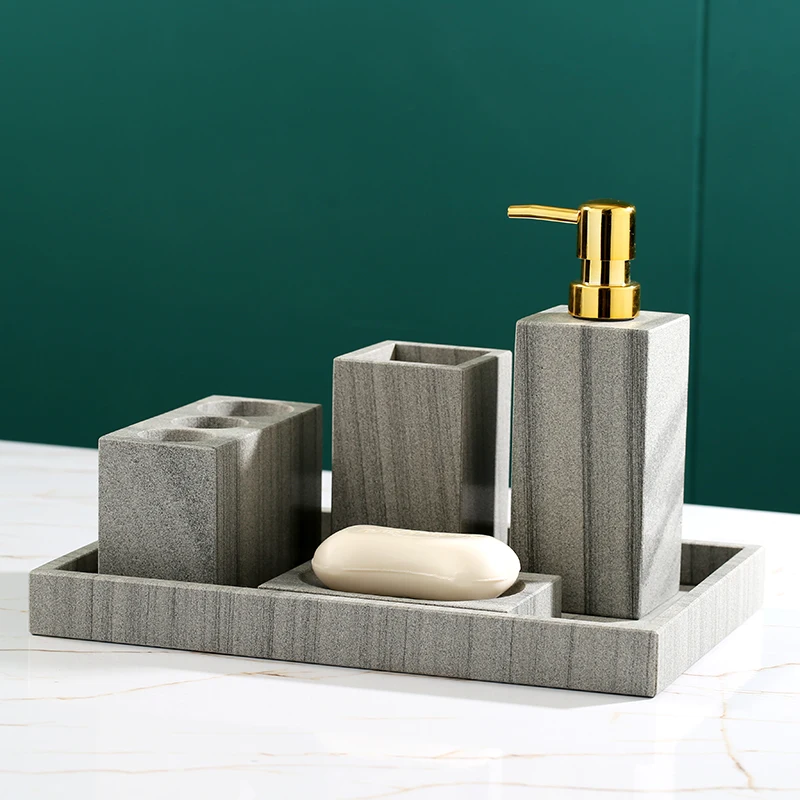 

Natural Marble Bathroom Accessories Set Toothbrush Holder Tumbler Lotion Bottle Soap Dispenser Soap Dish Tray Bathroom Organizer