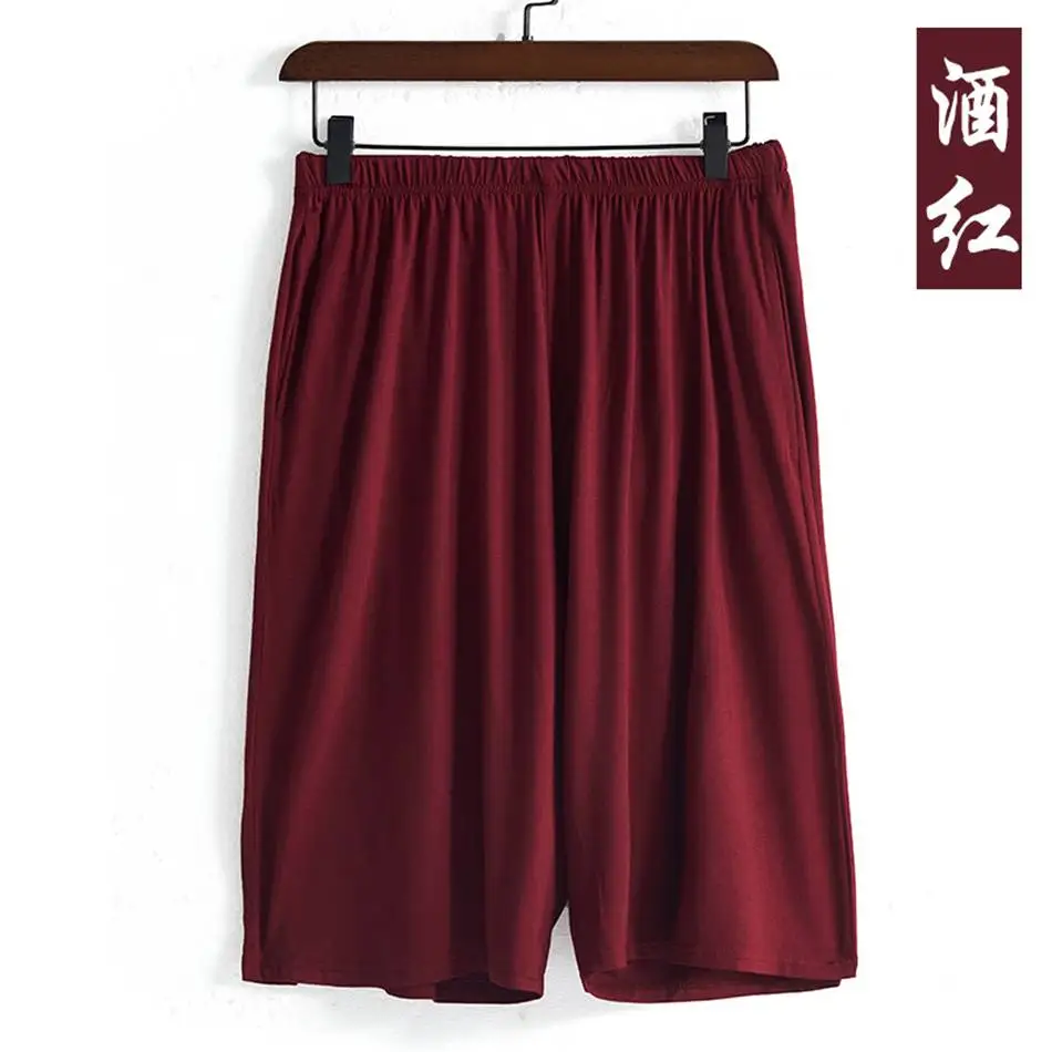 summer men home sleep shorts sleep bottoms plus size 7XL 6XL soft Comfortable cotton sleepwear elasticity loose bottoms homewear