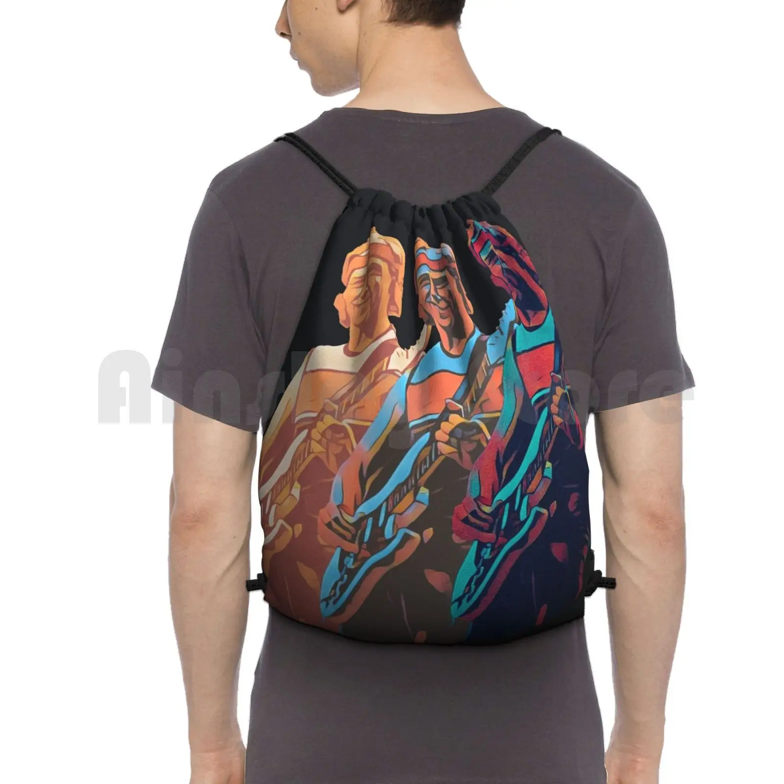 

Mark Trio Dire Straits Backpack Drawstring Bags Gym Bag Waterproof Dire Mark Straits Knopfler Cool Helmet Dire Straits