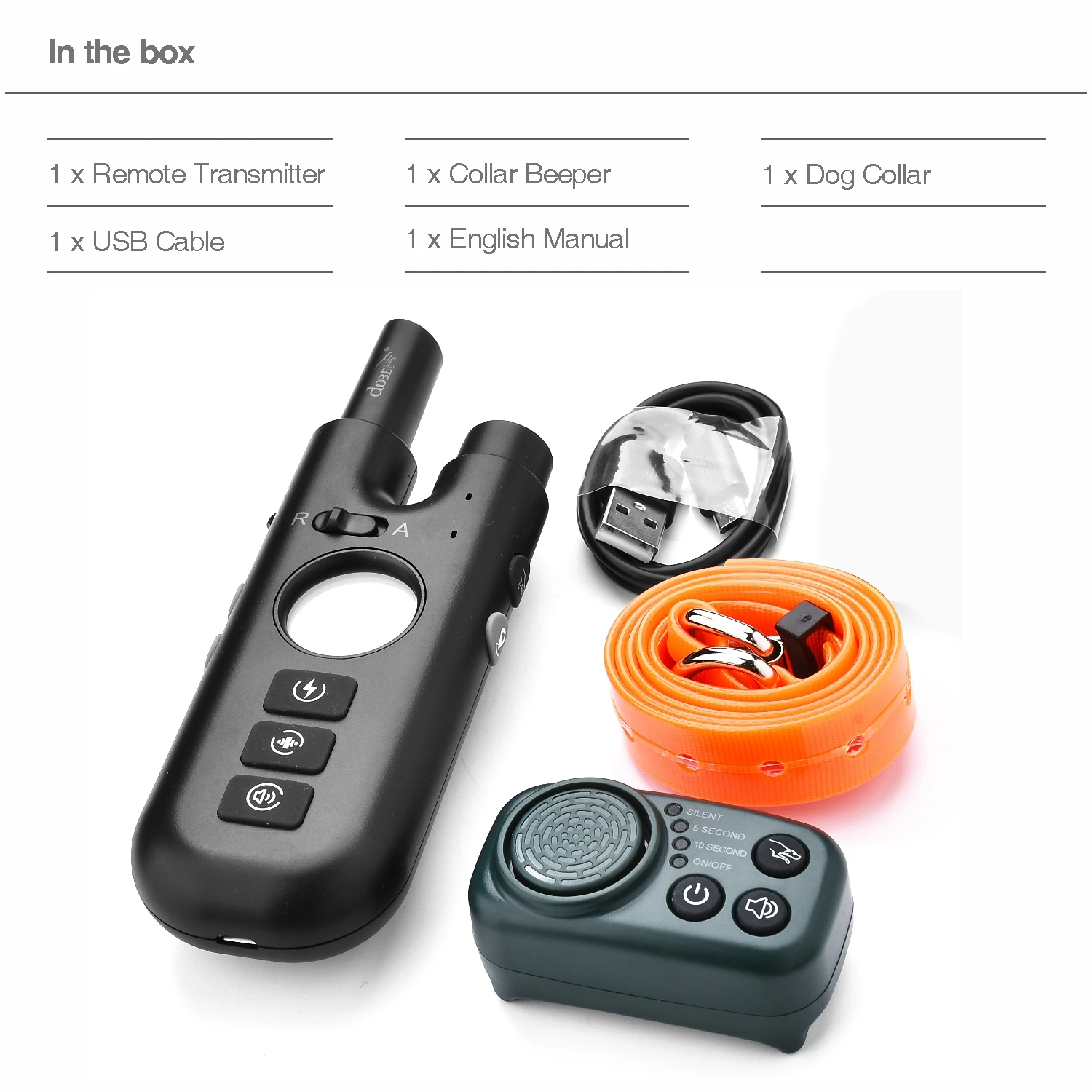 Hunter Dog Collar Beeper Rechargeable, LCD Electric Remote Dog Training Collar For Hunting Dog Beeper