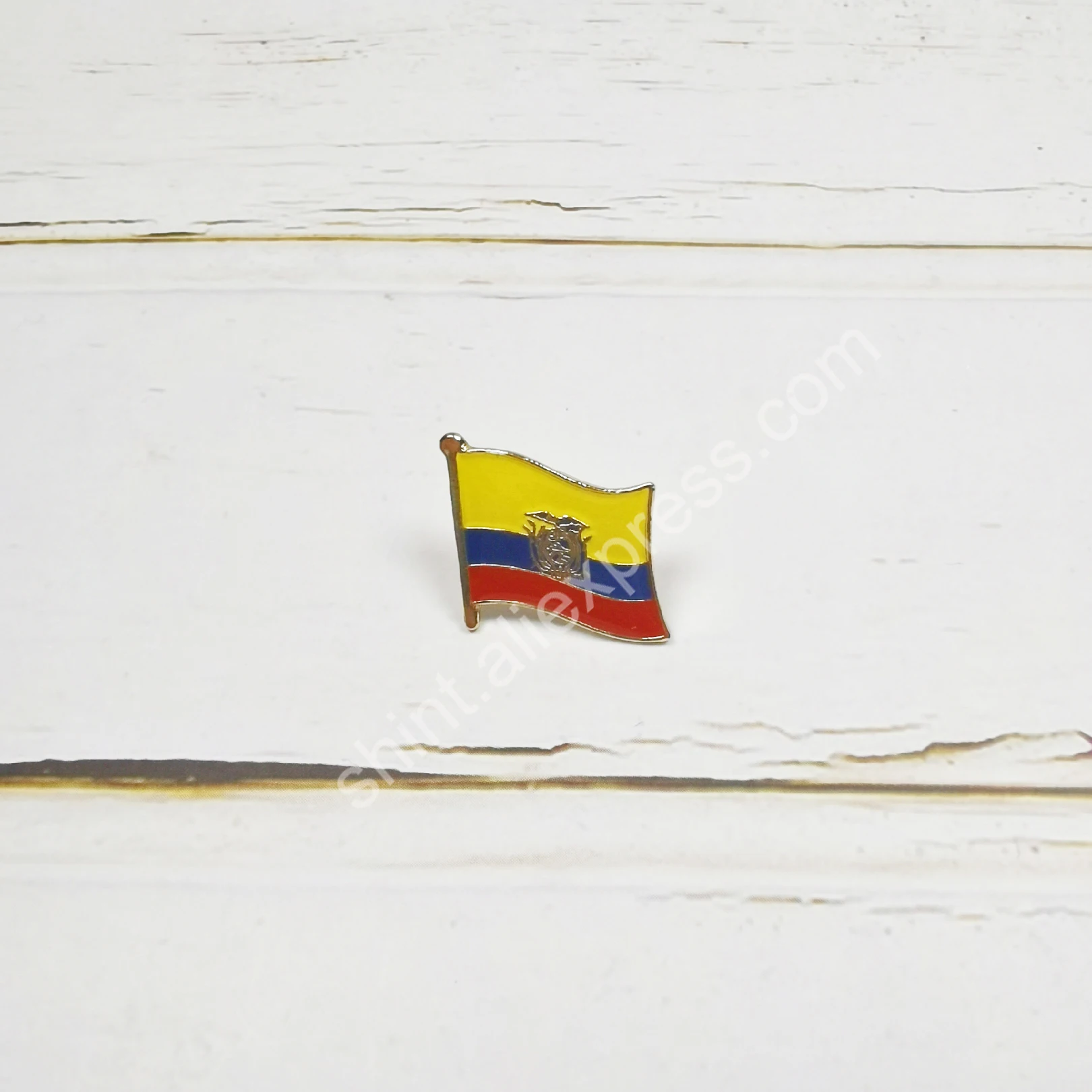 Ecuador National Flag Embroidery Patches Badge Shield And Square Shape Pin One Set On The Cloth Armband Backpack Decoration