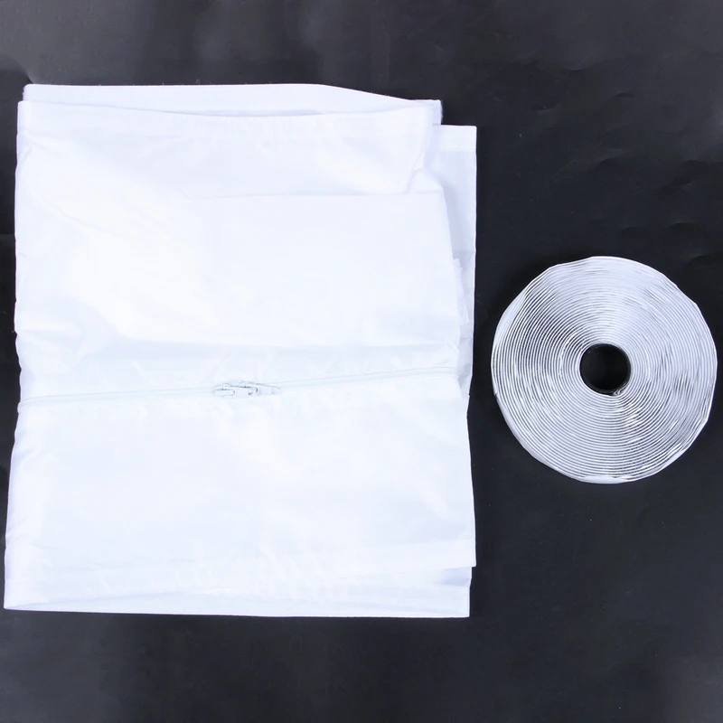Joint de fenêtre pour climatiseur Portable, plaque d'étanchéité en tissu Flexible de 400 Cm avec fermeture éclair et adhésif rapide