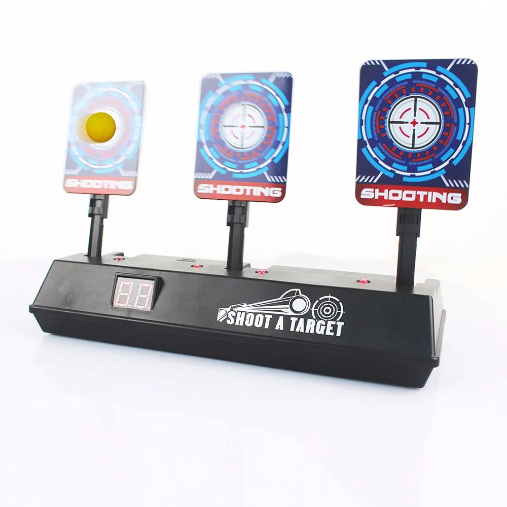 Auto-Reset Electric Target For Nerf Guns Bullets Toys For Beads Blaster Gun Toy Parts High Precision Scoring Practice Target