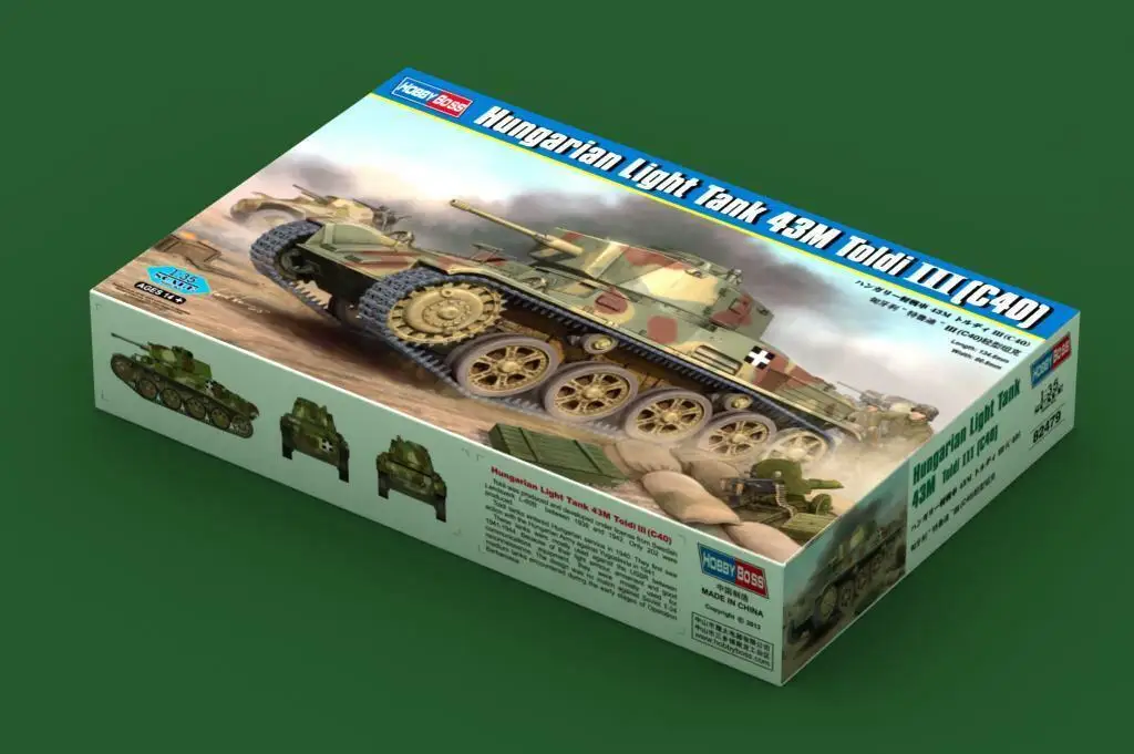 

Hobbyboss Model Kit 82479 1/35 Hungarian Light Tank 43M Toldi III (C40)