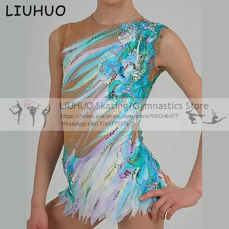 Custom Design Ice Skating dress girls Artistic Gymnastics leotards Ballet Belly Child kids Rhythmic Gymnastic leotards for stage