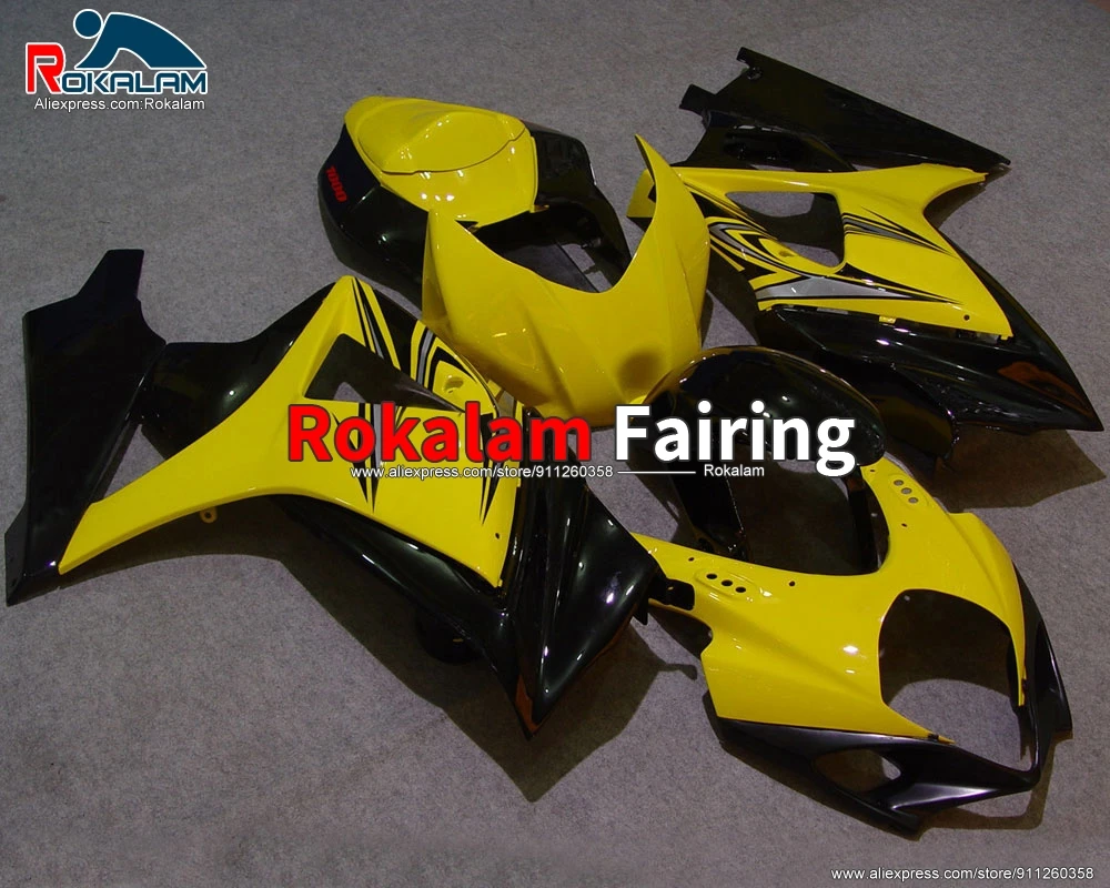 

Autobike Body For Suzuki GSX-R1000 K7 08 GSXR1000 2007 2008 GSX R1000 07 Motorbike Black Yellow Fairing Kit (Injection Molding)
