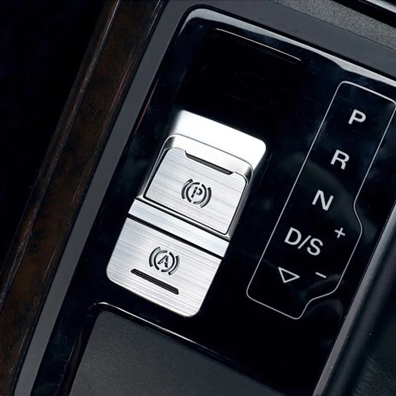 Car Console Gear Shift Engine Start Stop Button Circle Trim Auto H Button Decorative Cover For Audi A6 C7 C8 Interior Stickers