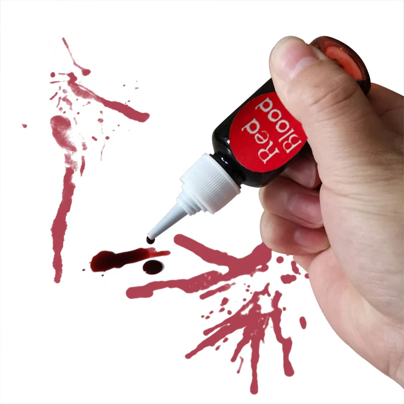 30ml Fake Blood for Bloody Nose Eyes Ears Vampire Zombie Makeup Props Halloween Party Horror Bady Paint Cos Decoration