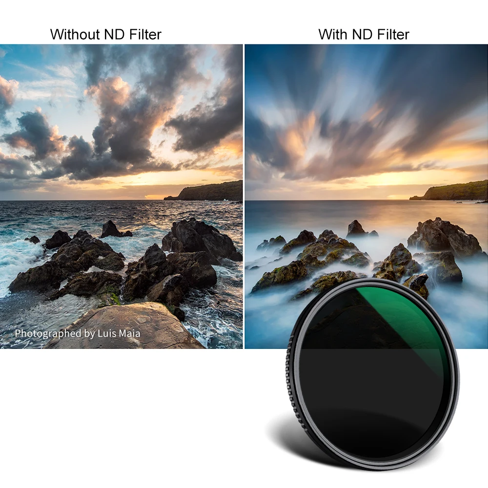 K&F Concept ND8-ND2000 ND Filter Camera Lense Variable Neutral Density Multi-Resistant Coating 49mm 52mm 58mm 62mm 67mm 77mm