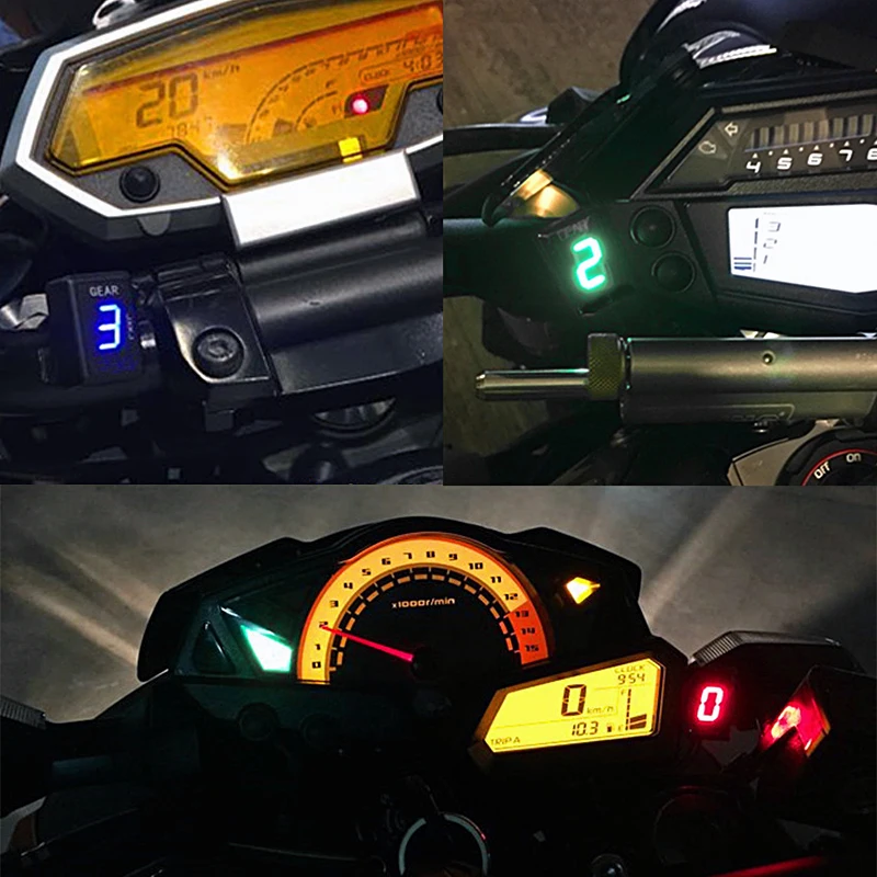 Motorcycle LCD Electronics 6 Speed 1-6 Level Gear Indicator Digital Gear Meter For Suzuki Intruder M1800R C1800R M1500 M 1500