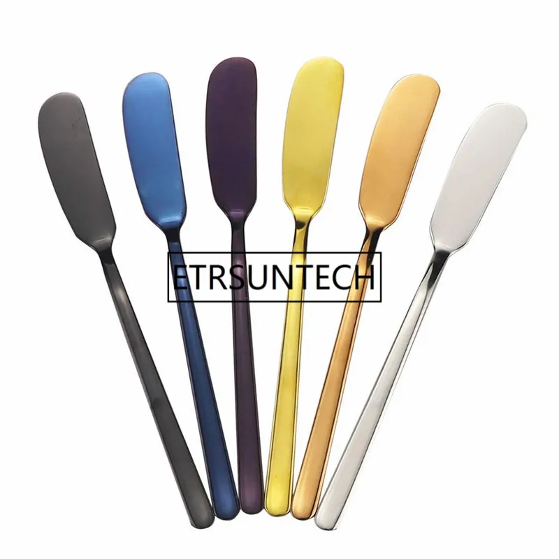 100pcs Stainless Steel Butter Knife Cheese Dessert Jam Cream Knifes Fruit Fork Western Cutlery Breakfast Tool