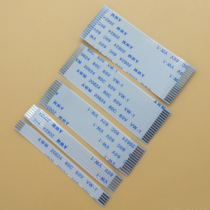100pcs/Lot 1mm Pitch FFC / FPC Flexible Flat Cable 5cm A Type  Same Side Forward Ipsilateral 4P/6/8/10/12/20/24/30pin