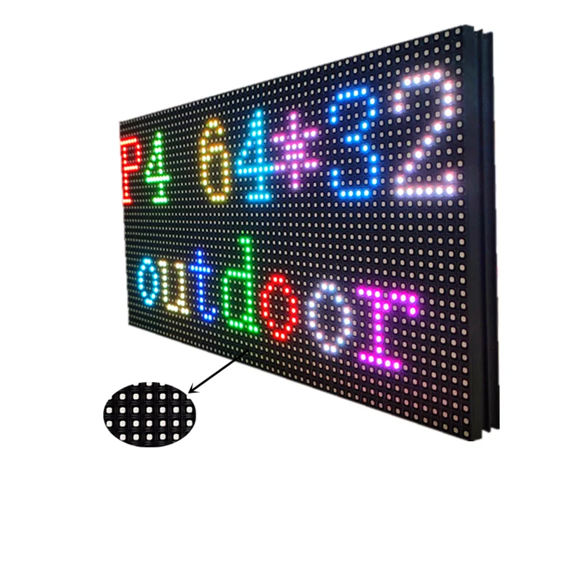 LED Display Module P4 Outdoor 256x128mm 64x32Pixel HUB75 RGB SMD Full Color LED Matrix Sign