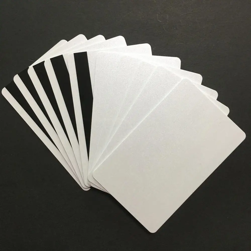 20PCS  ISO HiCo 2750/3000/4000 Oe Small Magnetic Stripe Pearl White Shines Smart  Card Printable PVC Card