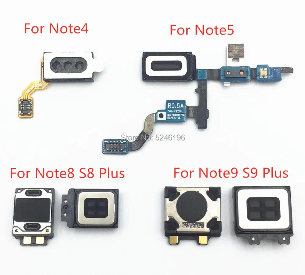 1pcs Ear Earpiece Speaker Flex Cable For Samsung Galaxy Note 2 Note 3 Note 4 Note 5 Note 8 Note 9 S8 S8+ S9 S9+ Headphone Jack