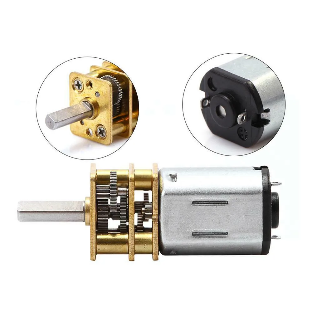 DC 3V/6V/12V 30 obr/min 50 obr/min 100 obr/min 200 obr/min 300 obr/min N20 ze stali nierdzewnej silnik z przekładnią z kołem zębatym silniki prądu stałego Micro silnik redukcji