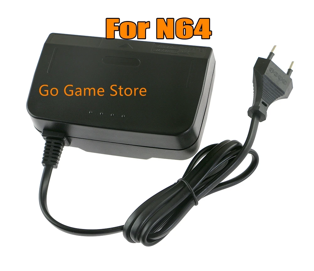 10pcs For N64 black US Plug&EU Plug Black Wall Charger AC/DC Adapter Power Supply Charger