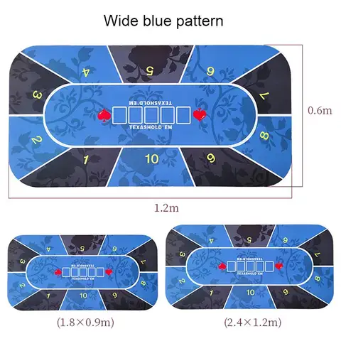 Blackjack Texas Rubber Poker Table Mat, Tablecloth, Family Board Games, Square Chips, Children, Adults, 240x120cm