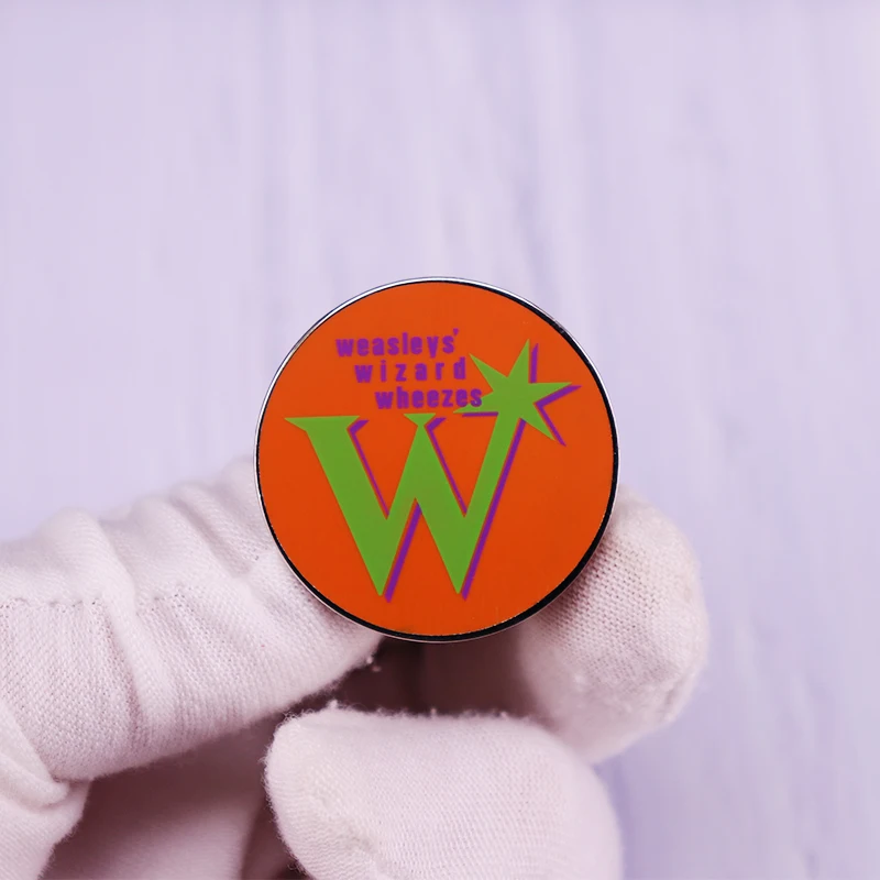 Weasleys' Wizard Wheezes Enamel Pin H-Potter Brooch Badge Metal Fashion Jewelry Accessories