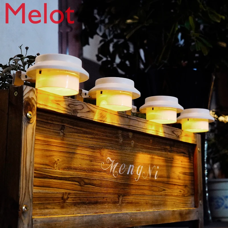 

Solar Lamp Outdoor Home Garden Street Lamp Mini Balcony Eaves Door Pillar Wall Lamp