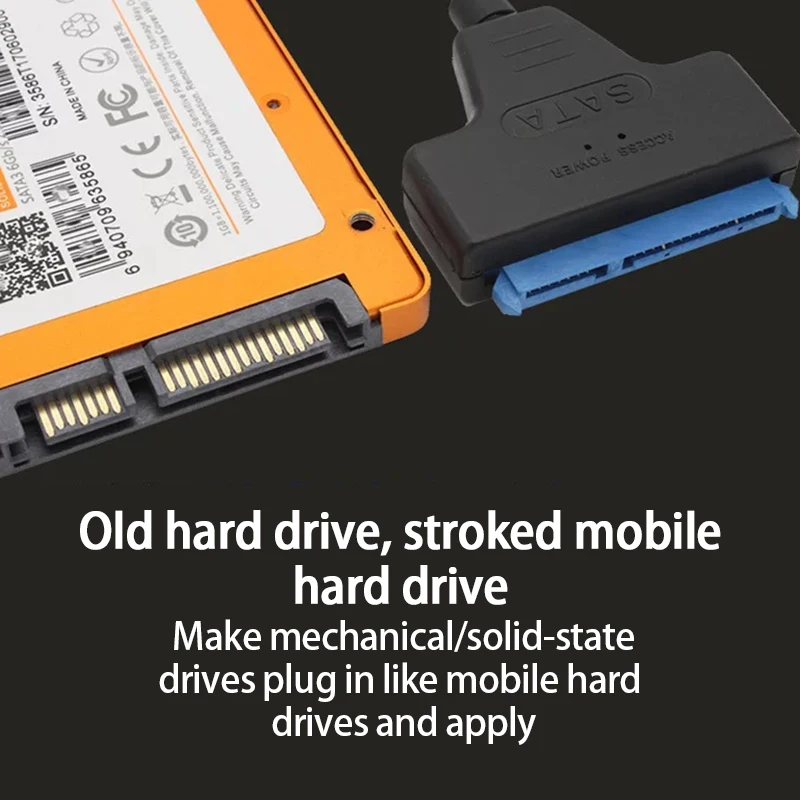 Adaptador a USB C USB 3,1, Cable tipo C a SATA, transmisión de datos de alta velocidad de 6Gbps para disco duro HDD de 2,5 pulgadas, adaptador SATA