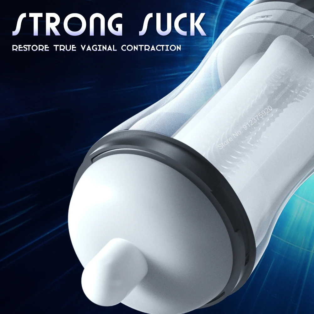 Male Masturbator Toys Automatic Sucking Masturbation Cup For Men Deep Throat Oral Vagina Suction Blowjob Vibrating Sex Machine