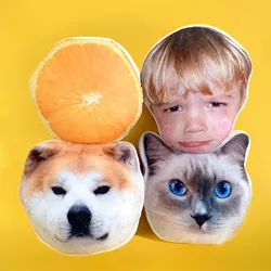 Customized face photo pillow boy pillow girl cushion custom child photo pillow dog cat cartoon hand warmer pillow birthday gift