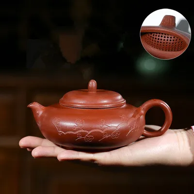 

Yixing Original Mine Clear Cement Teapot Pure Handmade Home Kung Fu Black Tea Jin Jun Mei Oolong Teaware Free Shipping