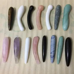 18cm Natural Quartz Crystal Massage Wand Rose Quartz Massage Wand Large Healing Crystal Stone Yoni Massage Stick As Women Gift