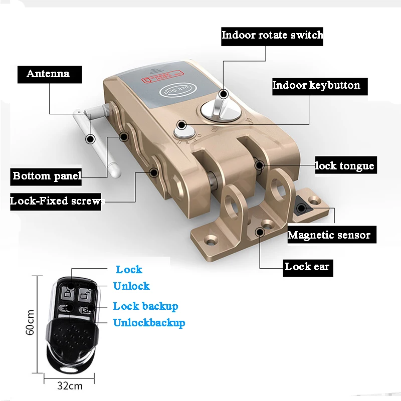 Smart Door Lock Invisible Hidden Lock Remote Control TTLOCK Bluetooth Lock Electronic Door Lock OR Wifi Lock Alexa Google home