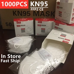 KANGMAKE 1000 pz bianco indipendente KN95 maschera protettiva monouso Mascarillas Ffp2 certificati Fpp2 certificato Ffpp2 Ffp