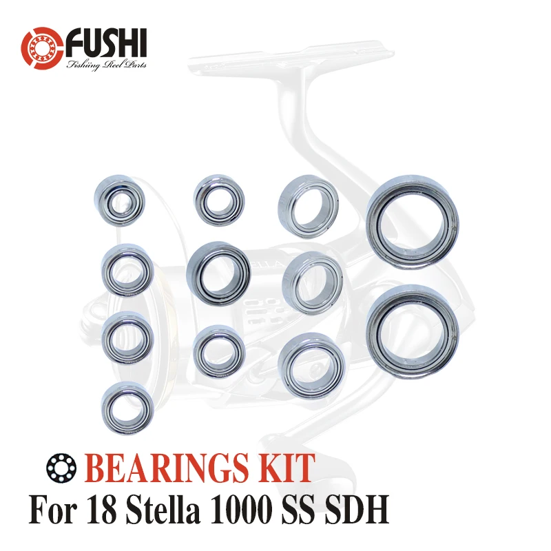 Fishing Reel Stainless Steel Ball Bearings Kit For Shimano 18 Stella 1000 SS SDH  / 03797 Spinning reels Bearing Kits