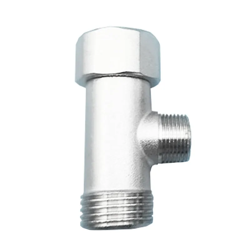Wasourlf Toilet Adapter Tee Shape Male Female Thread 1/2 7/8 9/16 Inch Brass Material