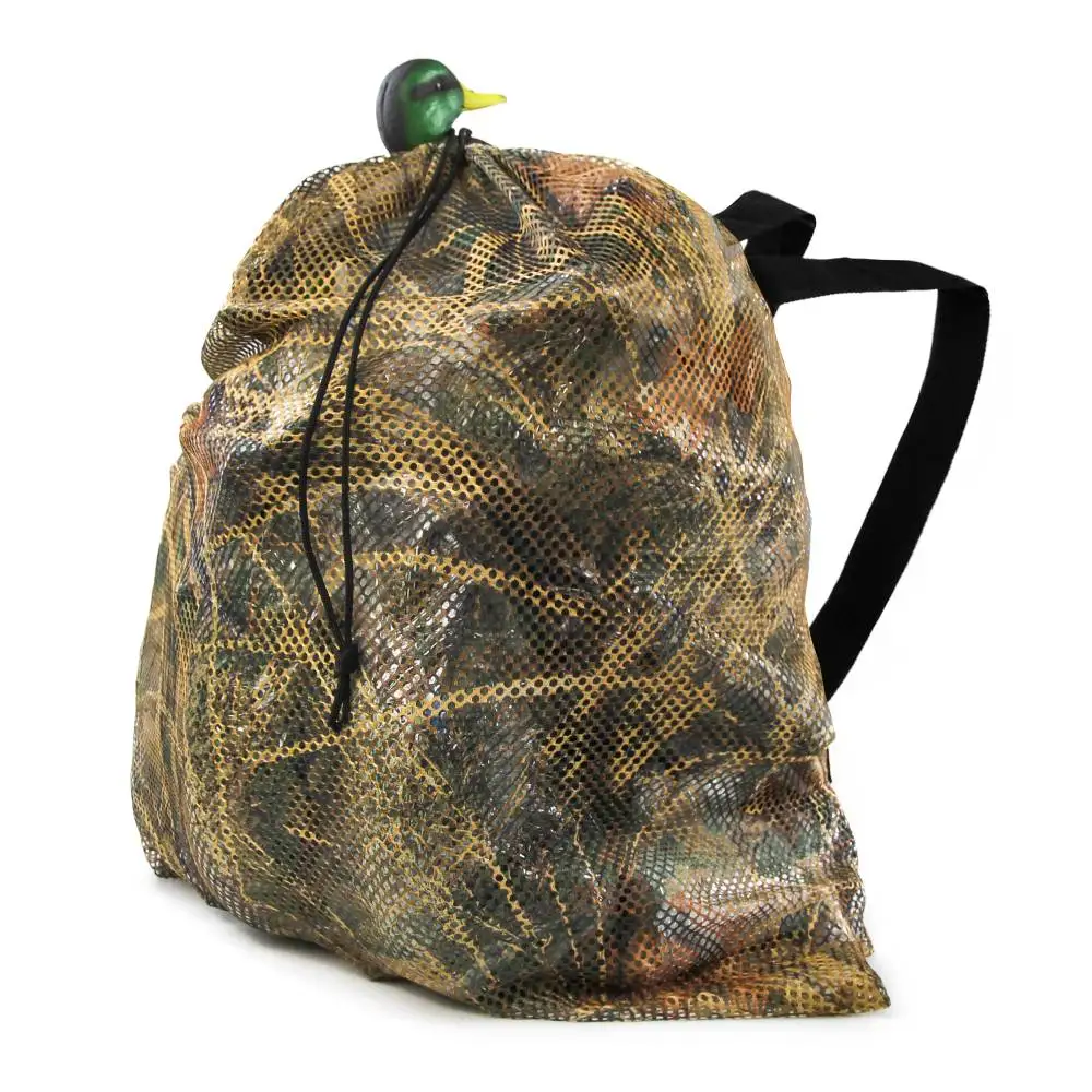 

GUGULUZA Outdoor Hunting Bag Duck Decoy Bag Mesh Backpack with Shoulder Straps Drake Goose Storage Net Bag