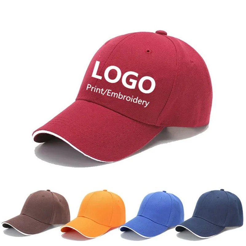 Men casual cotton baseball caps Women Custom visor hat Trucker snapback hat with logo Embroidery or print