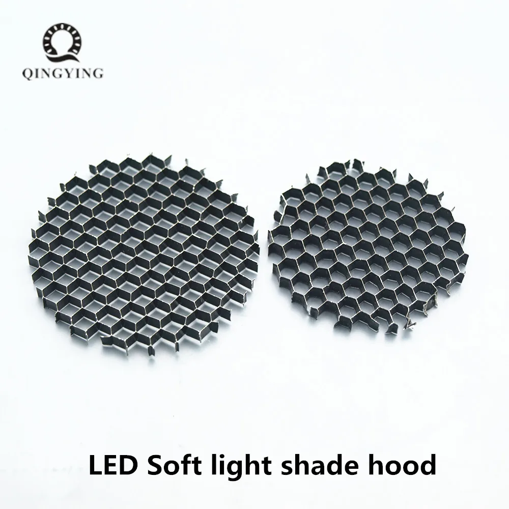 

2pcs/lot LED Soft light shade hood downlight spotlight round honeycomb mesh cover black anti-glare anti-dazzling light aluminum