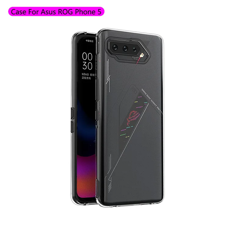 For For ROG Phone 5 Ultimate 5s Pro Case Ultra Thin Soft Clear TPU Cover Shockproof Case for Asus ROG Phone 3 Rog3 ZS661KS Strix