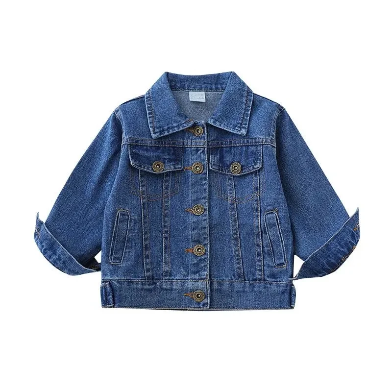 Children\'s Denim Jackets Trench Coat Embroidery Jackets Boy Baby Denim Coat Casual Outerwear Spring Autumn clothing