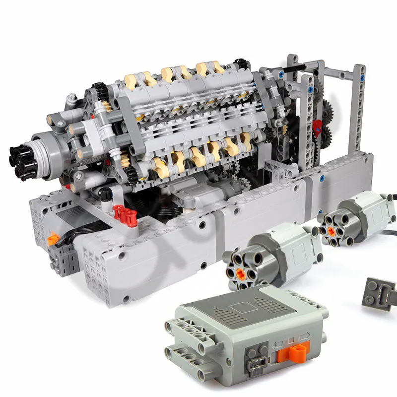 NEW MOC V42 Engine Gearbox Sequential Gearbox Building Block Bricks High-Tech Parts DIY Toys Compatible with MOC Techincal