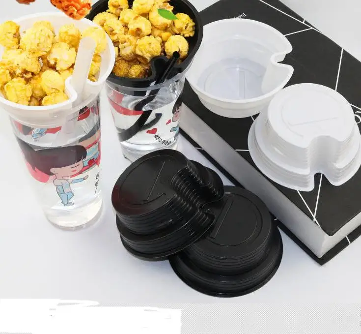 

2000pcs Snack Cup Holder Creative Fried Chicken Fries Popcorn Cup Holder Disposable Cold Drink Milk Tea Plastic Tray SN3695