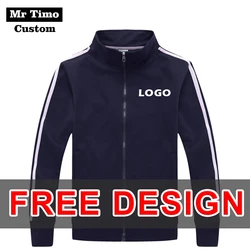 Autumn Winter Stand-Up Collar Zipper Jacket Group Custom LOGO Design Mens And Womens Trend Casual Coat