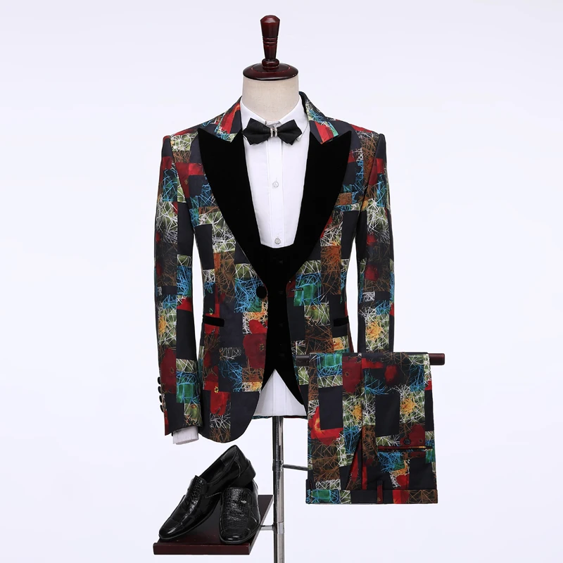 

2024 New Arrival Mens Suits Sets Costume 3 Piece Homme Peaked Lapel Groomsmen Wedding Suits For Men Groom Mens Tuxedo Prom Suits