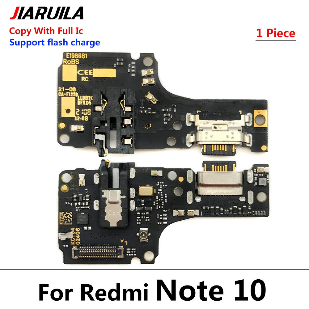 Caricabatterie rapido Dock USB Dock di ricarica scheda porta con microfono cavo flessibile per Xiaomi Redmi Note Note 10s / 10 Pro / Note 10 5G